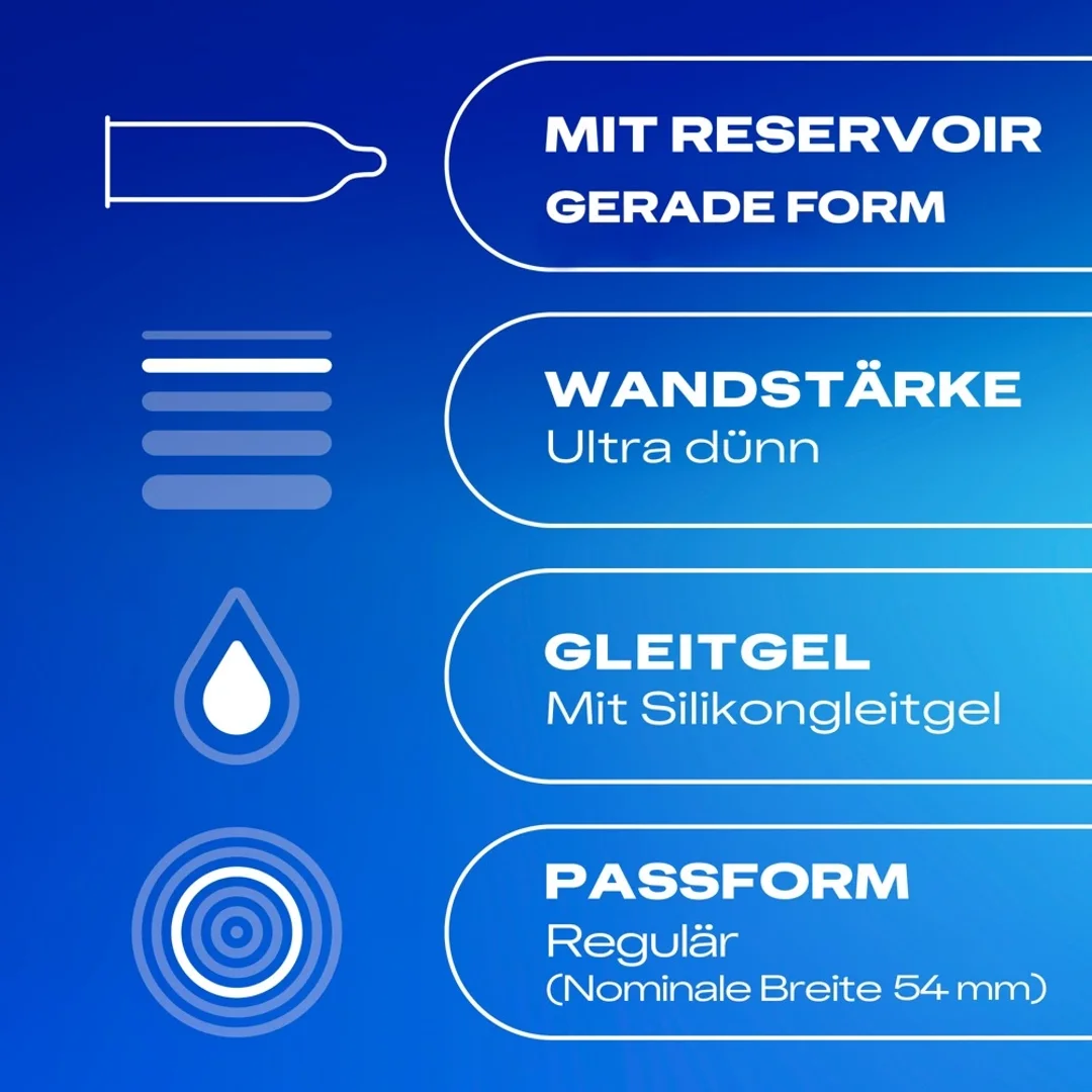 Durex Gefuhlsecht Ultra Dunn 10 szt. prezerwatywy ultracienkie 56 mm — zdjęcie 3