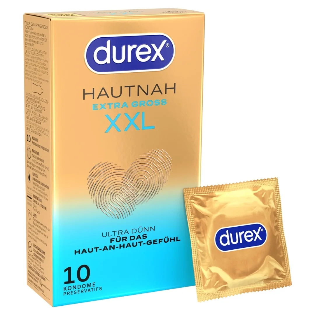 Durex Hautnah Extra Gross 10 szt. anatomiczne prezerwatywy XXL 60mm — zdjęcie 2