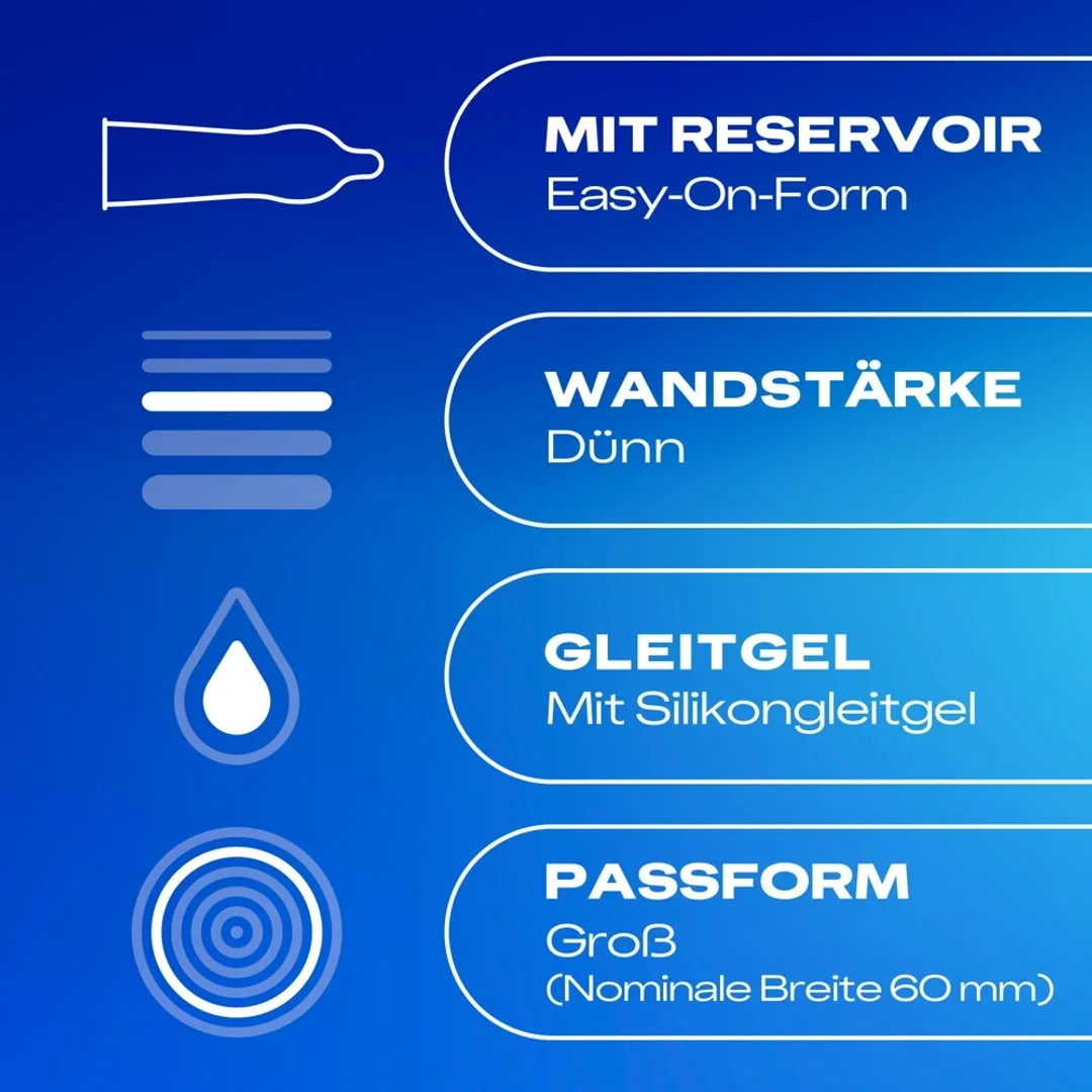 Durex Hautnah Extra Gross 10 szt. anatomiczne prezerwatywy XXL 60mm — zdjęcie 3