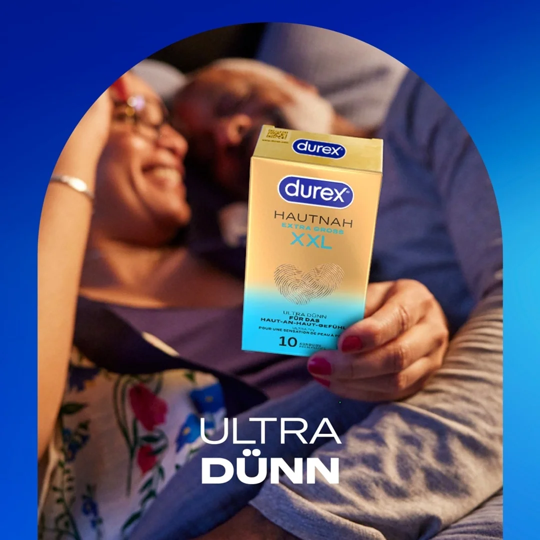 Durex Hautnah Extra Gross 10 szt. anatomiczne prezerwatywy XXL 60mm — zdjęcie 4
