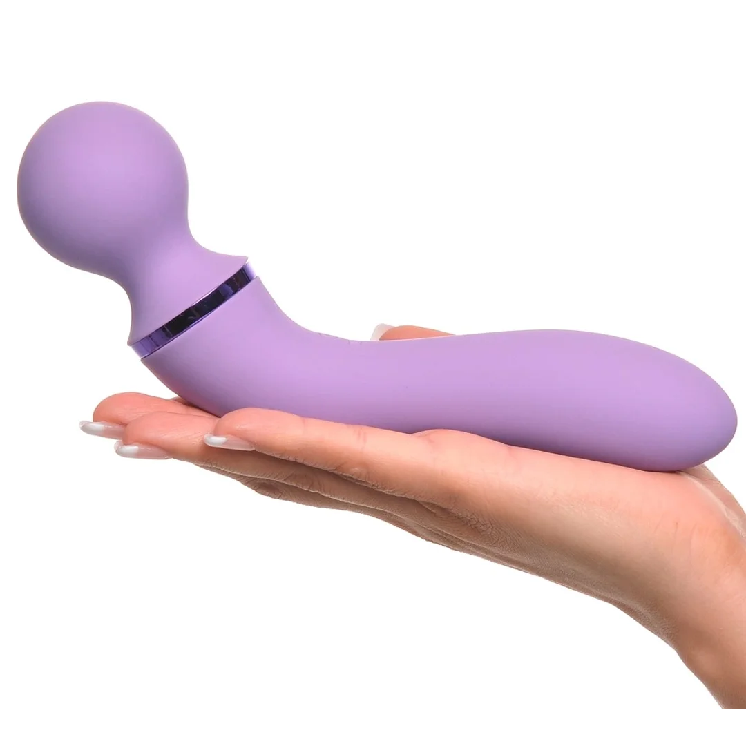 Fantasy For Her Masażer dwufunkcyjny 19,5cm fioletowy silikonowy — zdjęcie 5