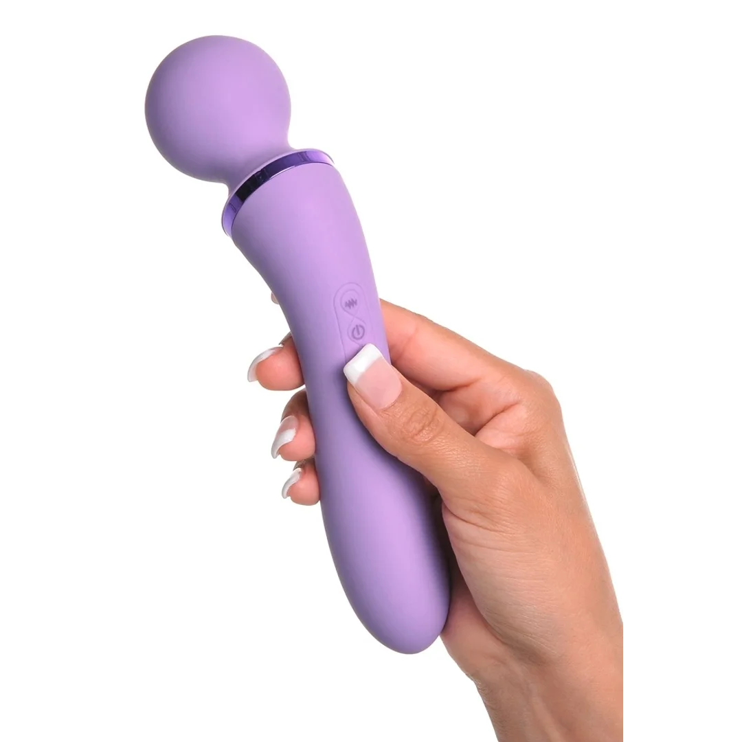 Fantasy For Her Masażer dwufunkcyjny 19,5cm fioletowy silikonowy — zdjęcie 7