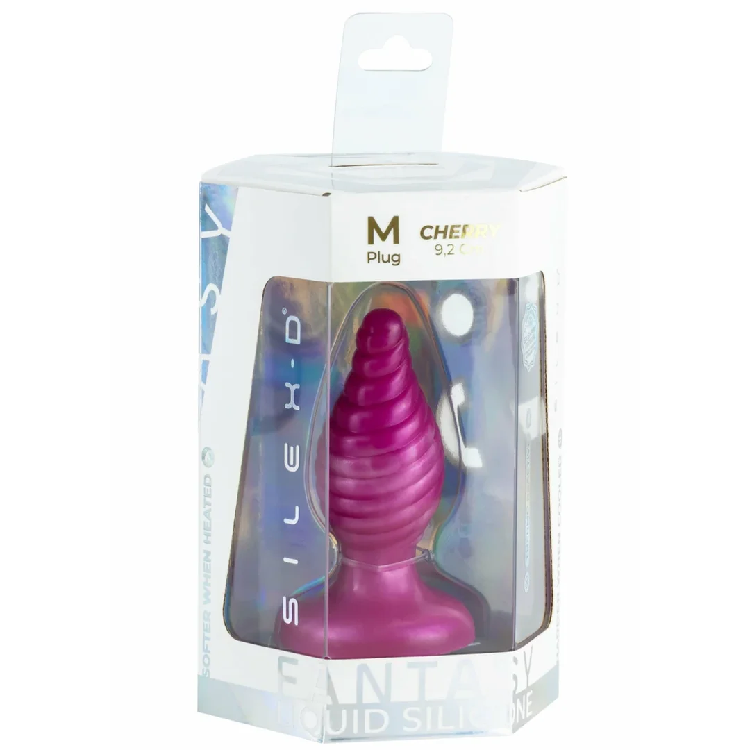Fantasy Plug Cherry SILEXPAN® silikonowy, termoaktywny, rożowy — zdjęcie 2