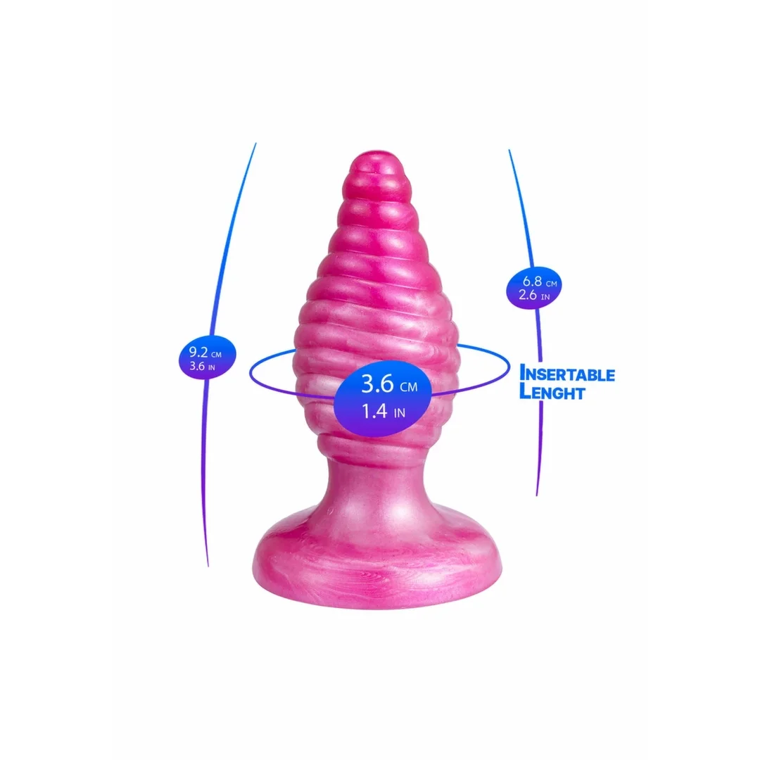 Fantasy Plug Cherry SILEXPAN® silikonowy, termoaktywny, rożowy — zdjęcie 4