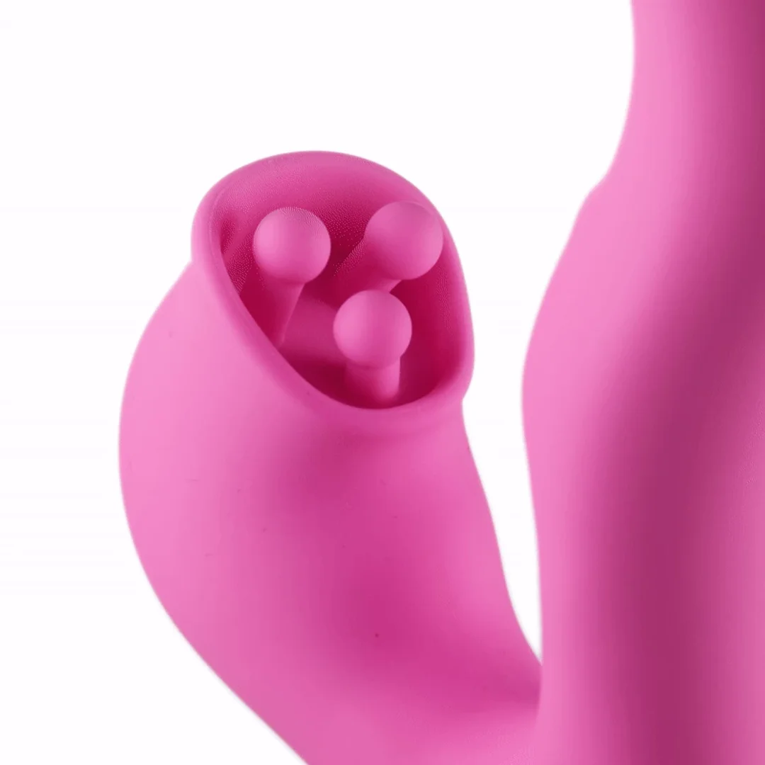 FemmeFunn Pallina Pink - silikonowy masażer z funkcją rotacji i wibracji — zdjęcie 3