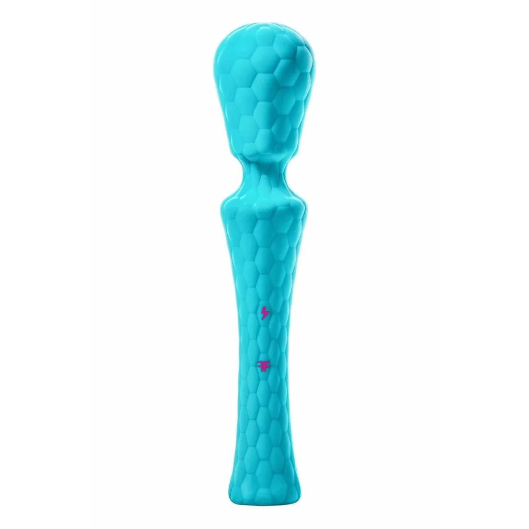 FemmeFunn Ultra Wand XL Turquoise - duży masażer osobisty, 10 trybow — zdjęcie 2