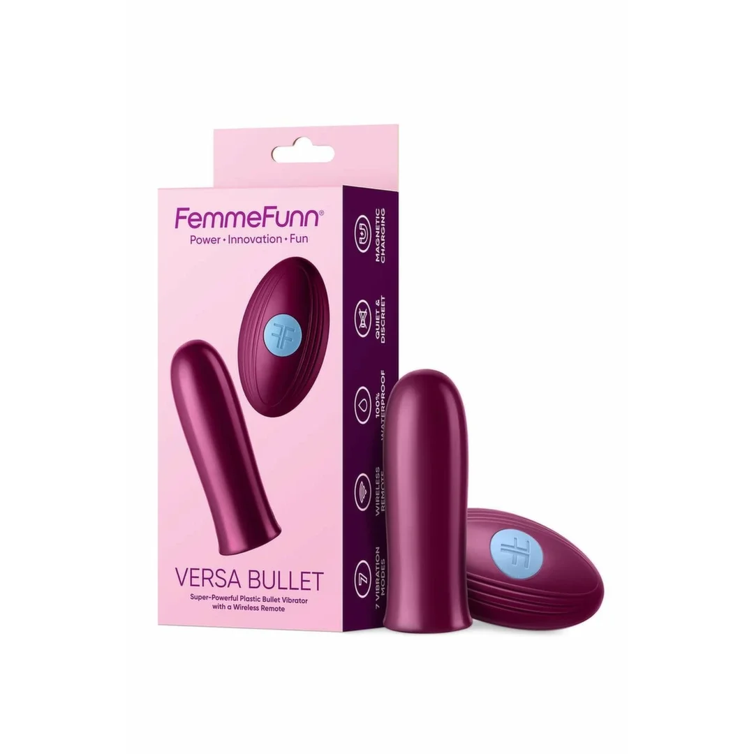 FemmeFunn Versa Bullet Dark Fuchsia - bezprzewodowy system wibrujący z pilotem — zdjęcie 2
