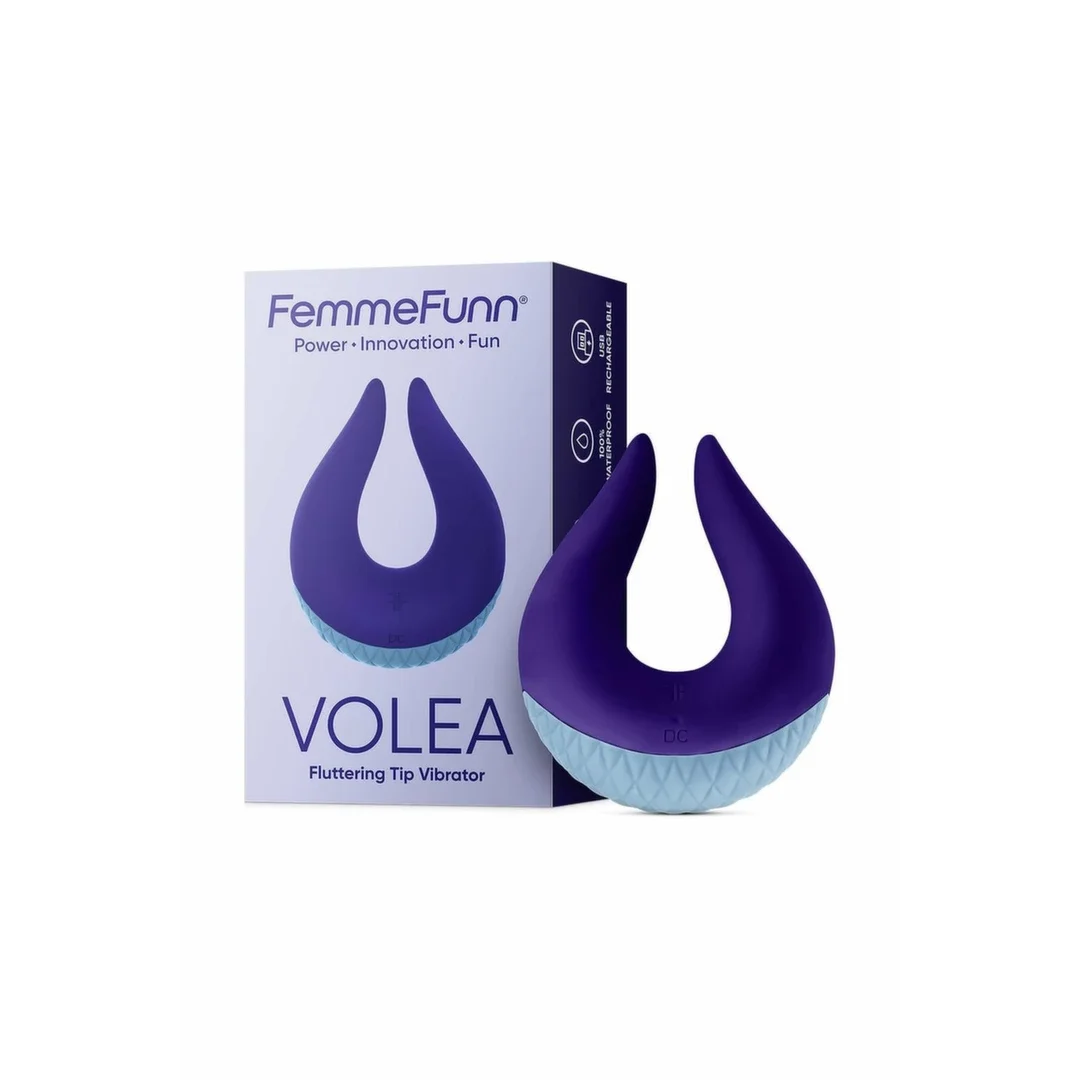 FemmeFunn Volea Dark Purple/Lt Blue - wibrujący masażer punktowy, 10 trybow — zdjęcie 5