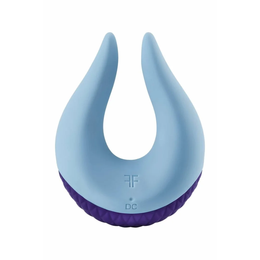 FemmeFunn Volea Light Blue/Dark Purple - Wibrator z ruchomą końcowką, 10 trybow — zdjęcie 3