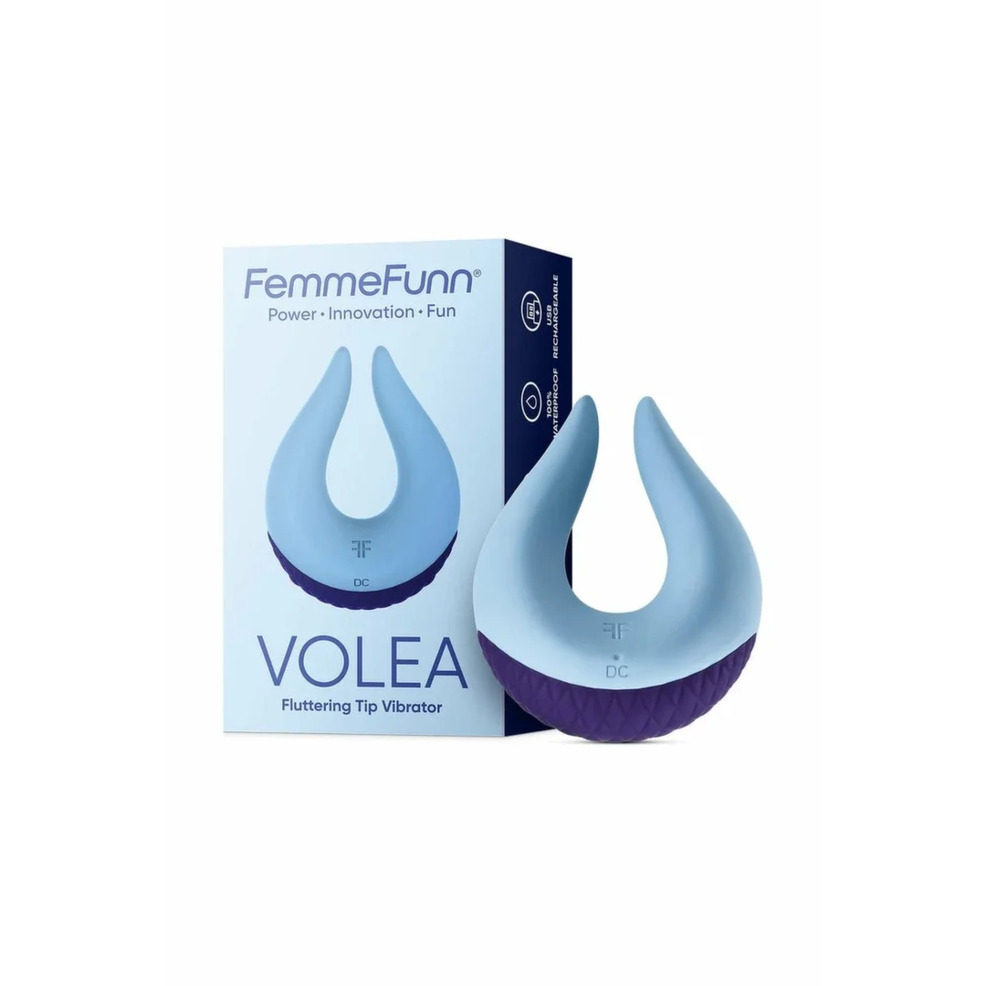 FemmeFunn Volea Light Blue/Dark Purple - Wibrator z ruchomą końcowką, 10 trybow — zdjęcie 5