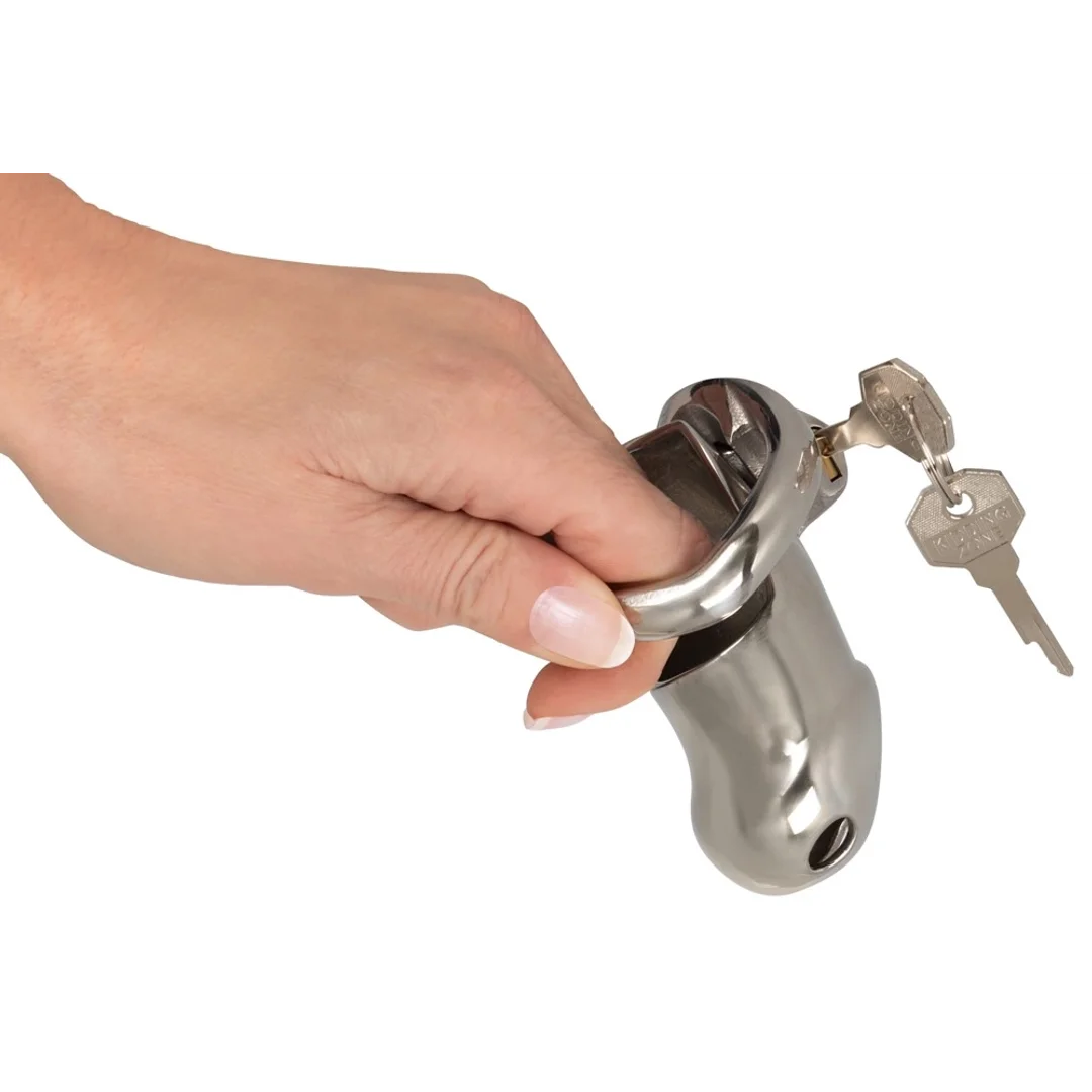 Fetish Collection Chastity Cage II metalowy system zabezpieczający 8,5 cm — zdjęcie 6