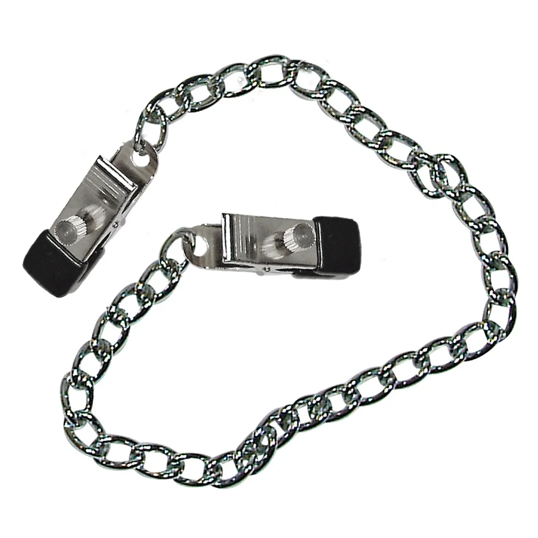 Fetish Collection Łańcuch metalowy z regulowanymi zaciskami 30 cm — zdjęcie 3