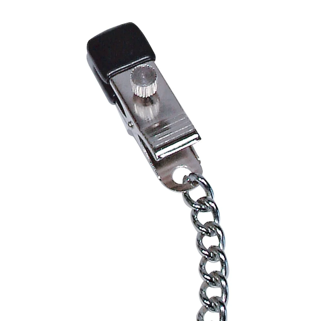 Fetish Collection Łańcuch metalowy z regulowanymi zaciskami 30 cm — zdjęcie 4
