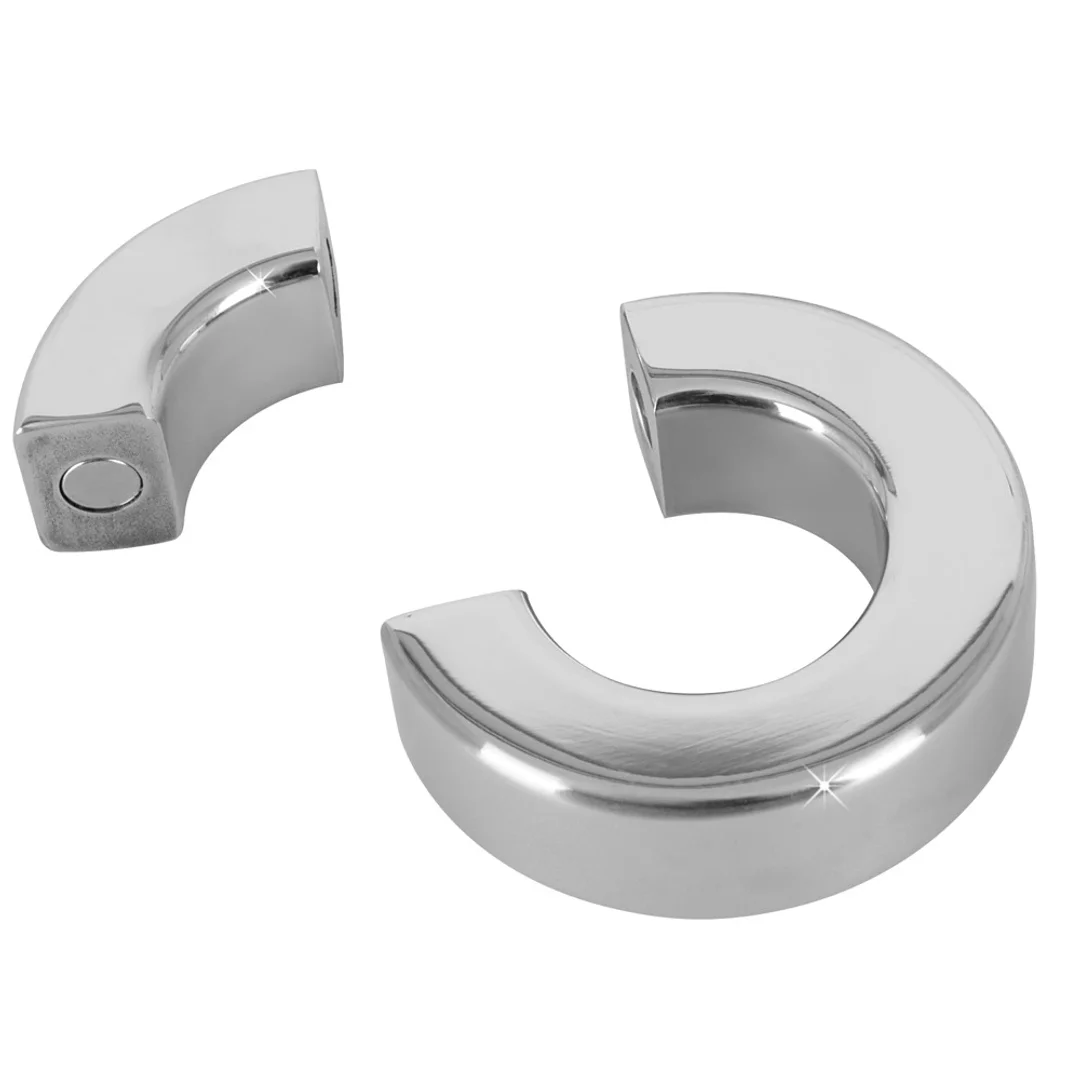 Fetish Collection stalowy pierścień magnetyczny 20 mm, srebrny — zdjęcie 4