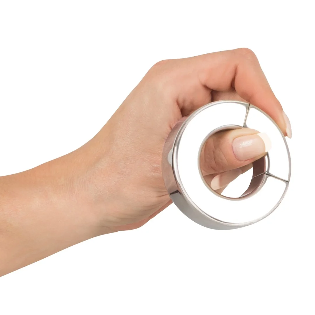 Fetish Collection stalowy pierścień magnetyczny 20 mm, srebrny — zdjęcie 5