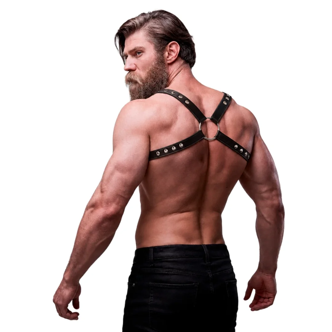 Fetish Submissive Attitude Uprząż Męska na Klatkę Piersiową Eco Skora One Size — zdjęcie 9