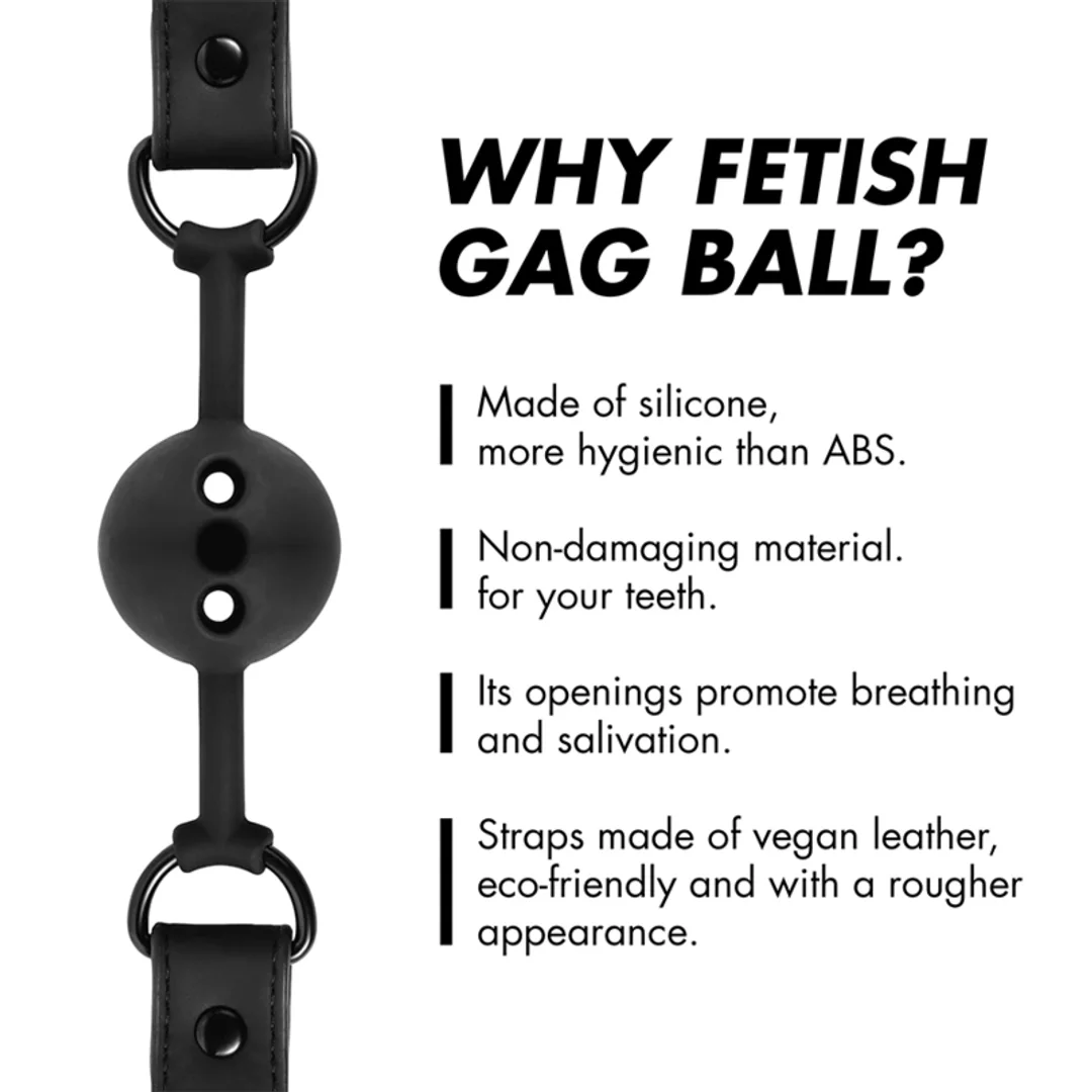 Fetish Submissive silikonowy knebel oddychający z regulacją 4,1 cm — zdjęcie 4