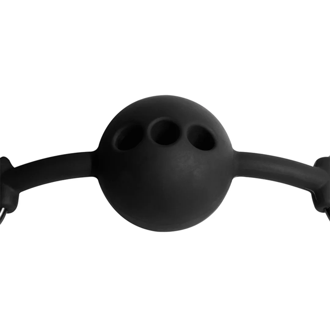 Fetish Submissive silikonowy knebel oddychający z regulacją 4,1 cm — zdjęcie 5