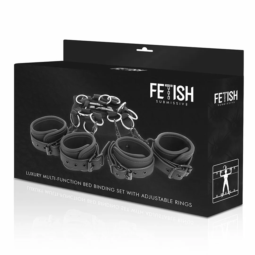 Fetish Submissive Zestaw Pasow Łożkowych z Neoprenową Podszewką — zdjęcie 3