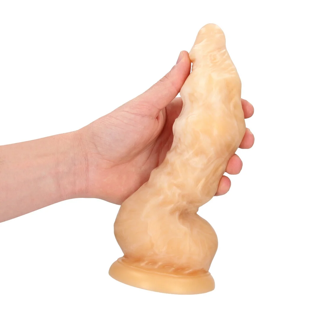 Fiction Cock Golden Alien Invader silikonowy model anatomiczny złoty — zdjęcie 7