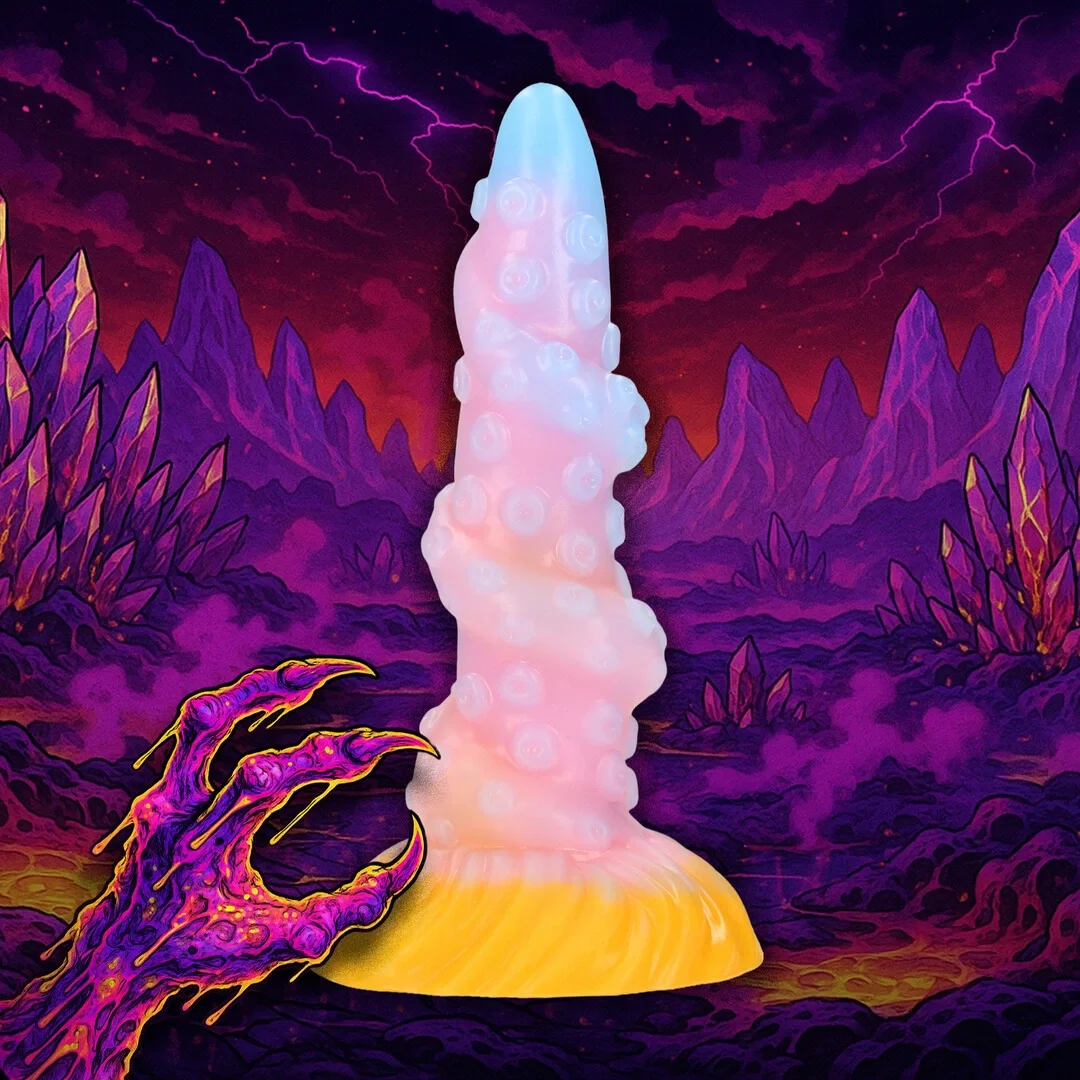 Fiction Cock Rainbow Kraken silikonowy korek anatomiczny tęczowy — zdjęcie 4