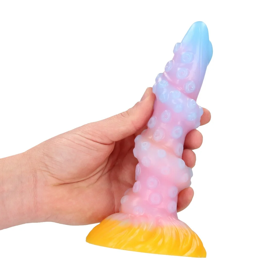 Fiction Cock Rainbow Kraken silikonowy korek anatomiczny tęczowy — zdjęcie 7