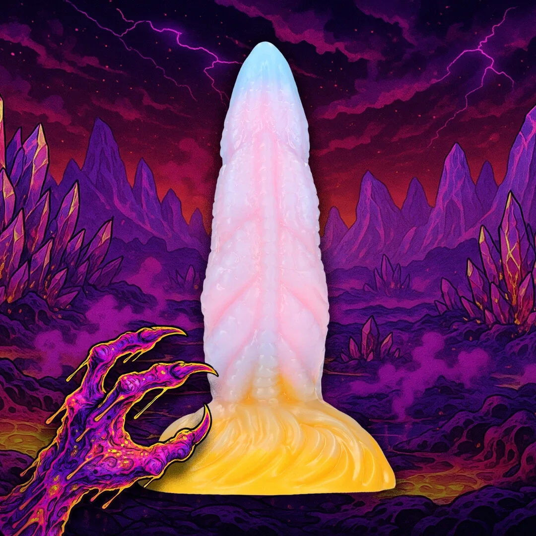 Fiction Cock Rainbow Stallion - silikonowy korek anatomiczny, tęczowy — zdjęcie 4