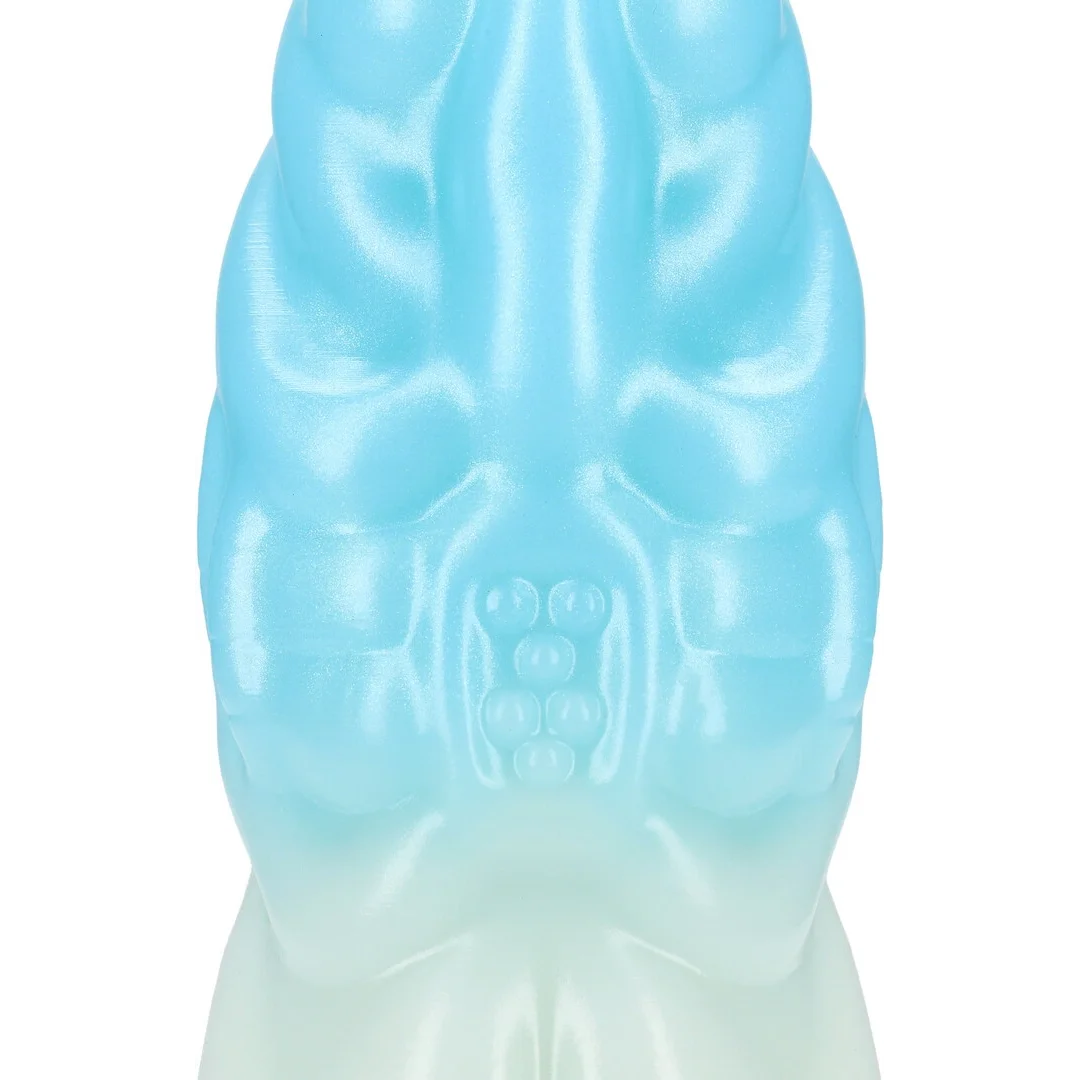 Fiction Cock Vein Master model silikonowy niebiesko-biały 21 cm — zdjęcie 5