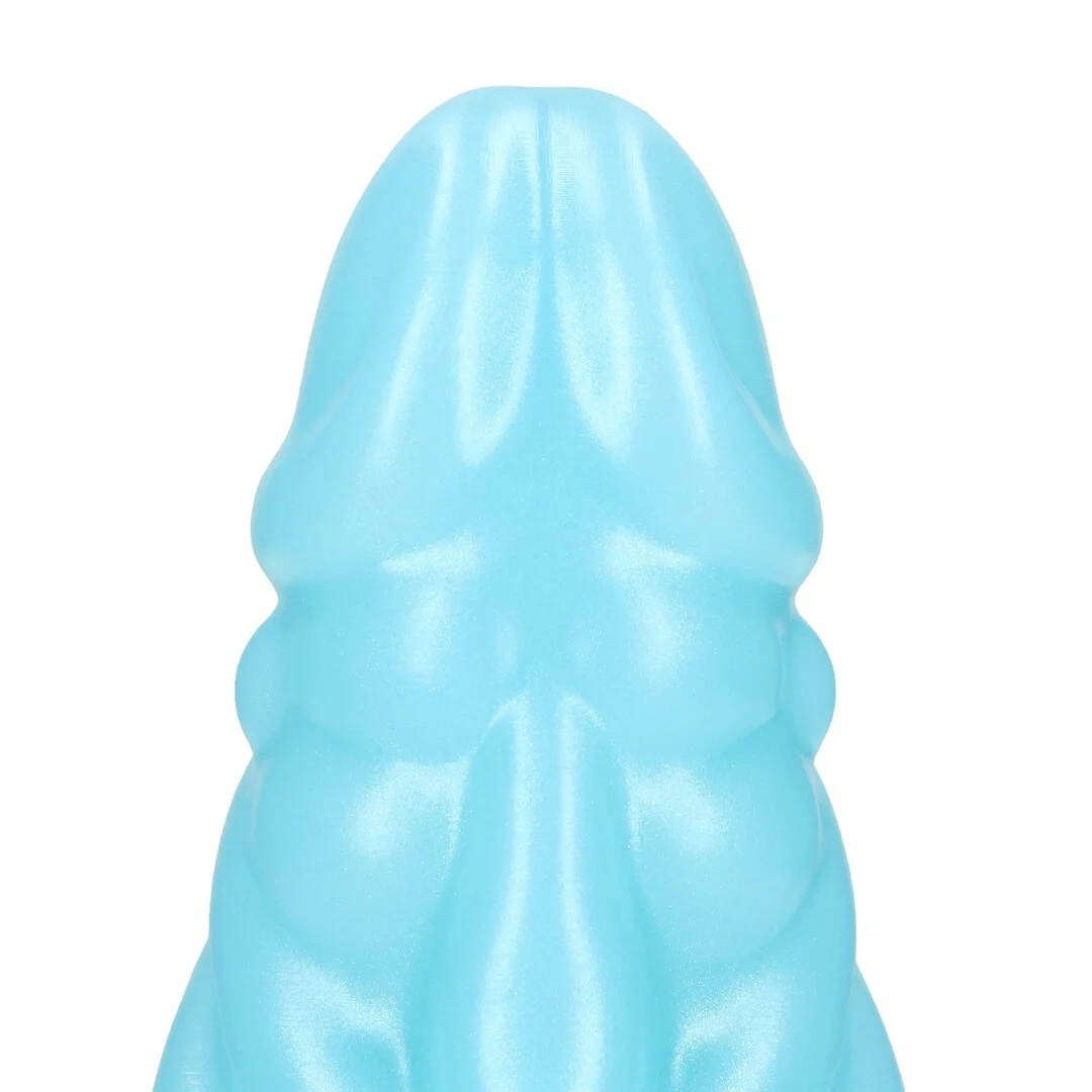 Fiction Cock Vein Master model silikonowy niebiesko-biały 21 cm — zdjęcie 6