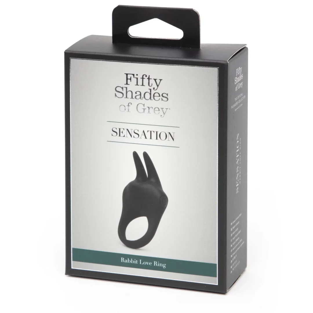 Fifty Shades of Grey Sensation Rabbit Ring silikonowy, ładowany USB — zdjęcie 8