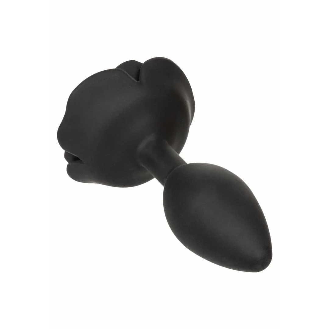 Forbidden Rose Anal Plug Large silikonowy z dekoracyjną rożą — zdjęcie 10