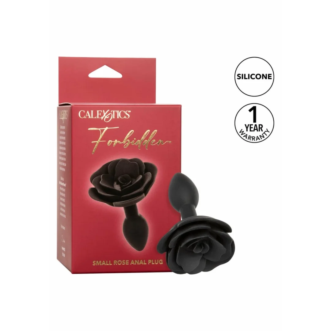 Forbidden Rose Anal Plug Small silikonowy ergonomiczny rożany — zdjęcie 5