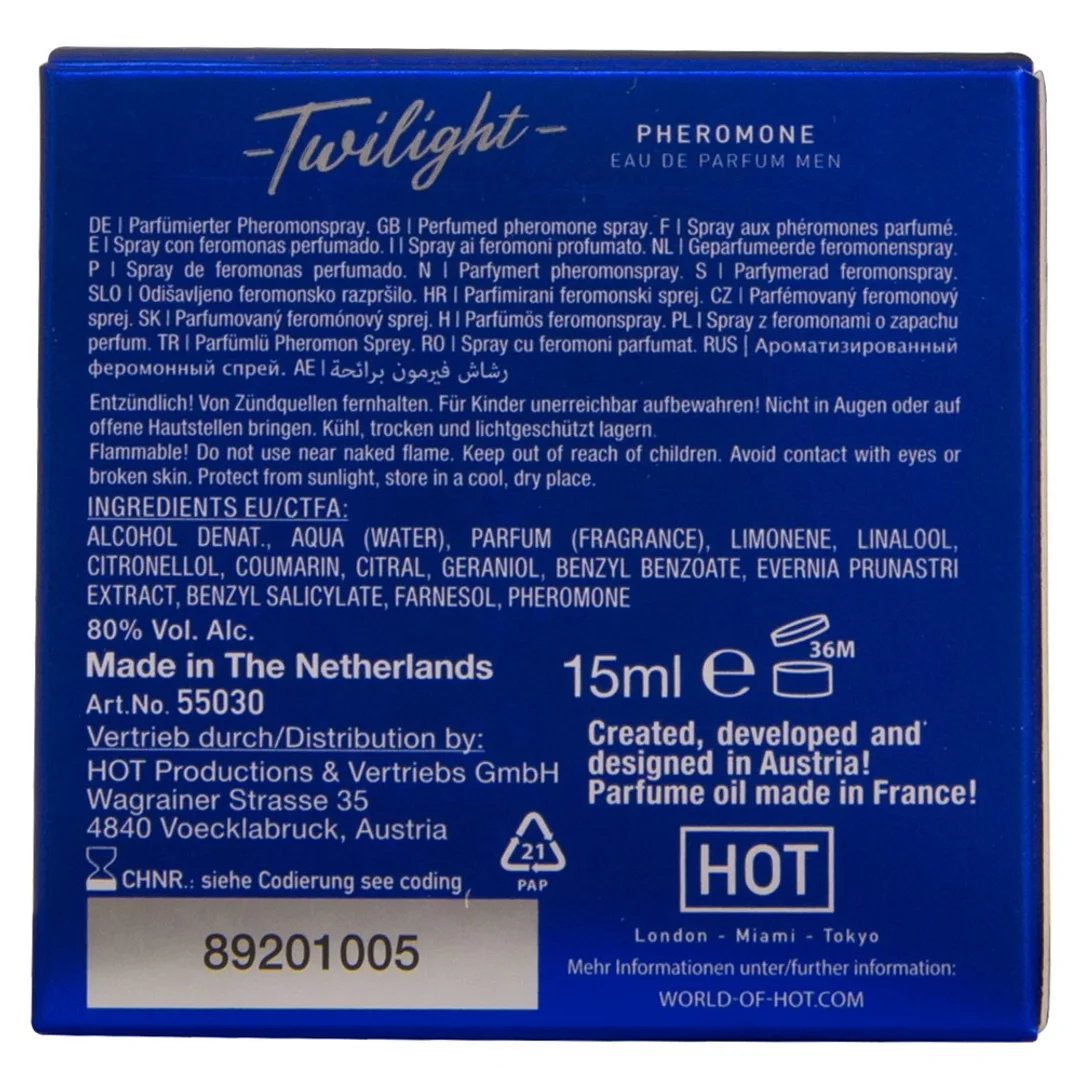 HOT Twilight Pheromon Men 15ml - Perfumy Męskie z Nutą Feromonow