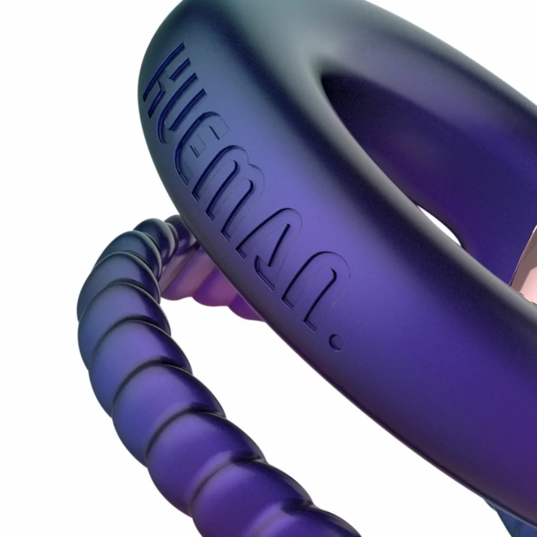 Hueman Jupiter - Pierścień Wibrujący Podwojny USB Fioletowy