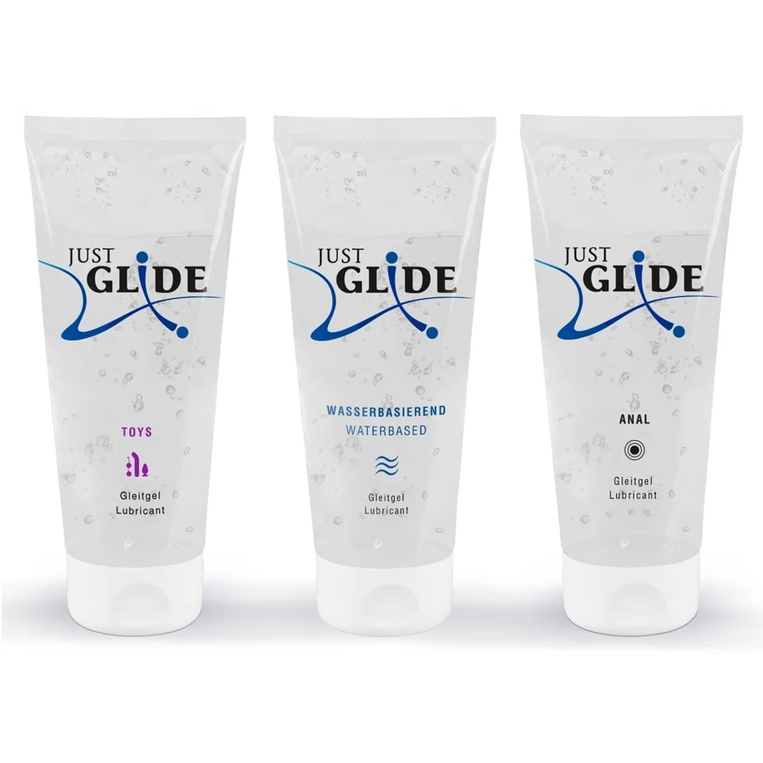 Just Glide Zestaw 3x200 ml Lubrykanty na bazie wody - Anal, Toys, Waterbased — zdjęcie 4