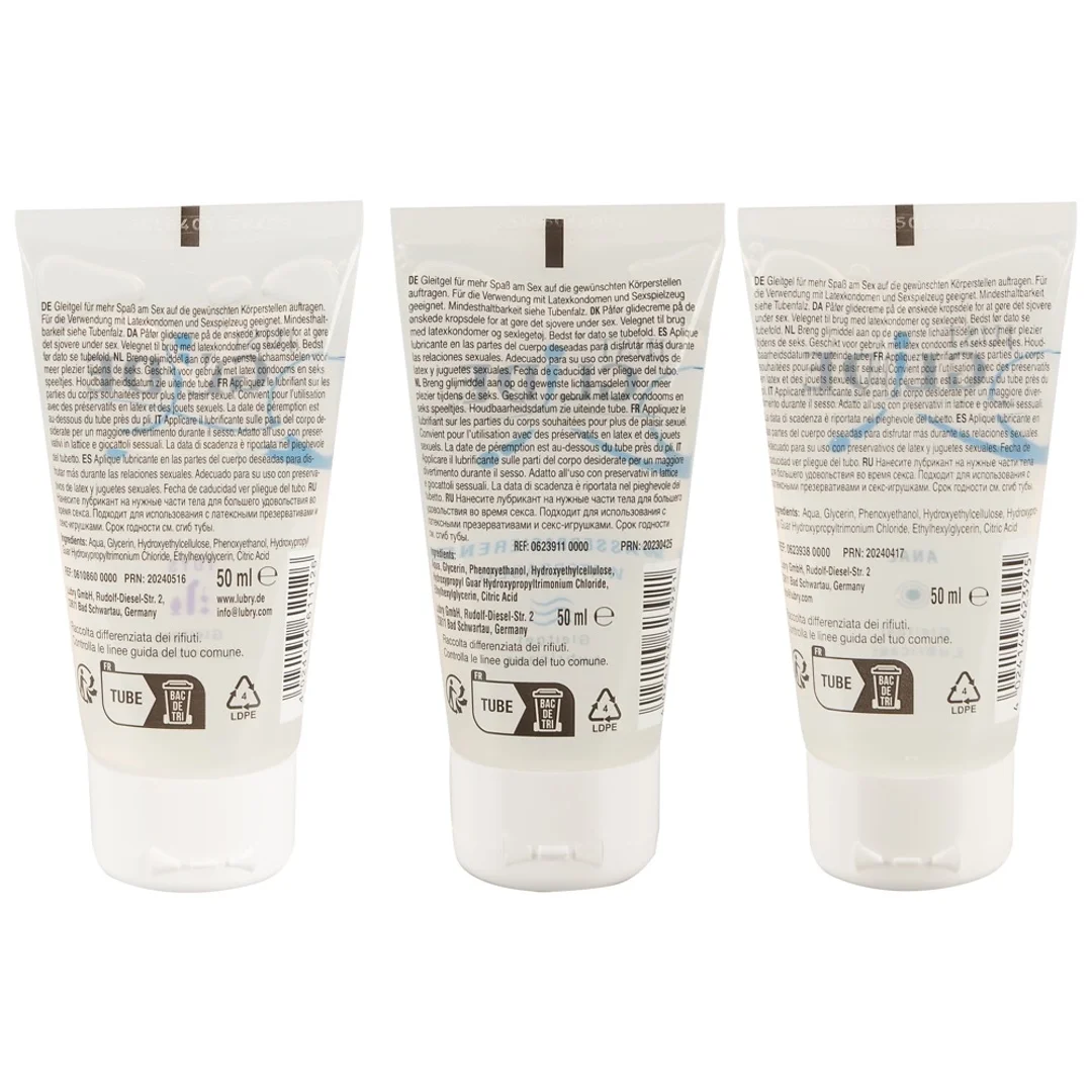 Just Glide Zestaw 3x50 ml - Lubrykanty wodne do skory wrażliwej i akcesoriow — zdjęcie 5