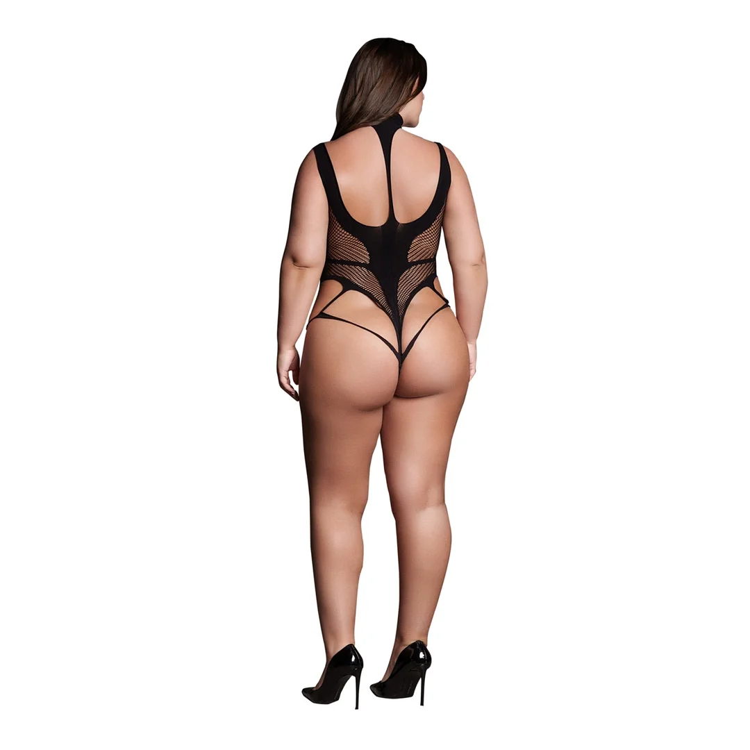 Le Desir Bodystocking Cyllene Plus Size - elastyczne body z golfem XL-XXXXL — zdjęcie 4