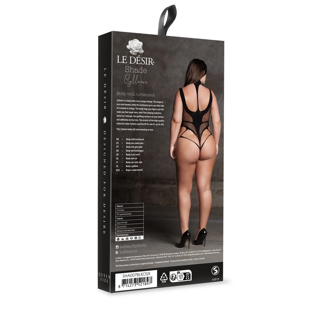 Le Desir Bodystocking Cyllene Plus Size - elastyczne body z golfem XL-XXXXL — zdjęcie 6
