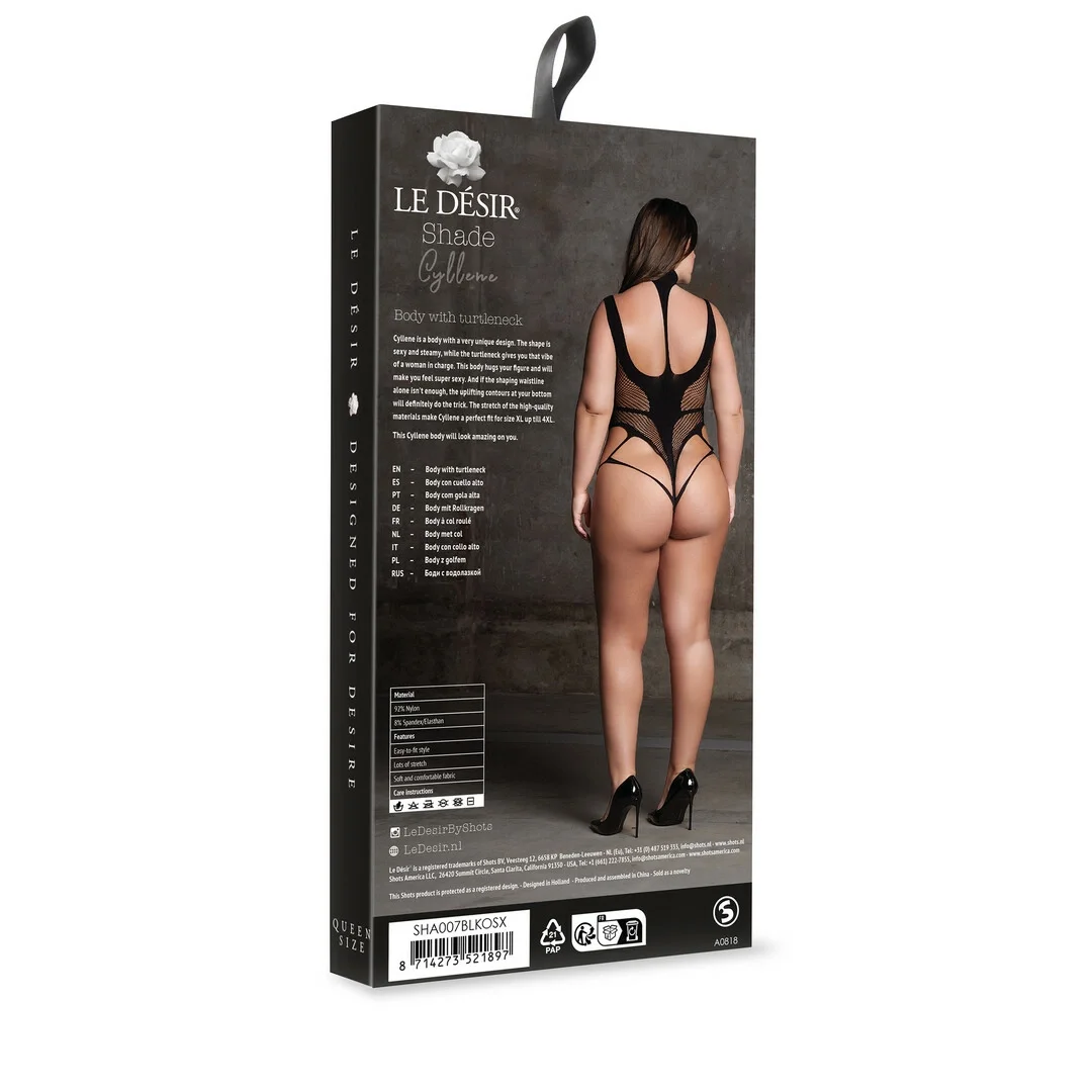 Le Desir Bodystocking Cyllene Plus Size - elastyczne body z golfem XL-XXXXL — zdjęcie 9