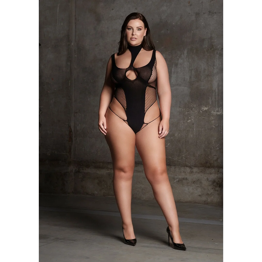 Le Desir Bodystocking Cyllene Plus Size - elastyczne body z golfem XL-XXXXL — zdjęcie 10