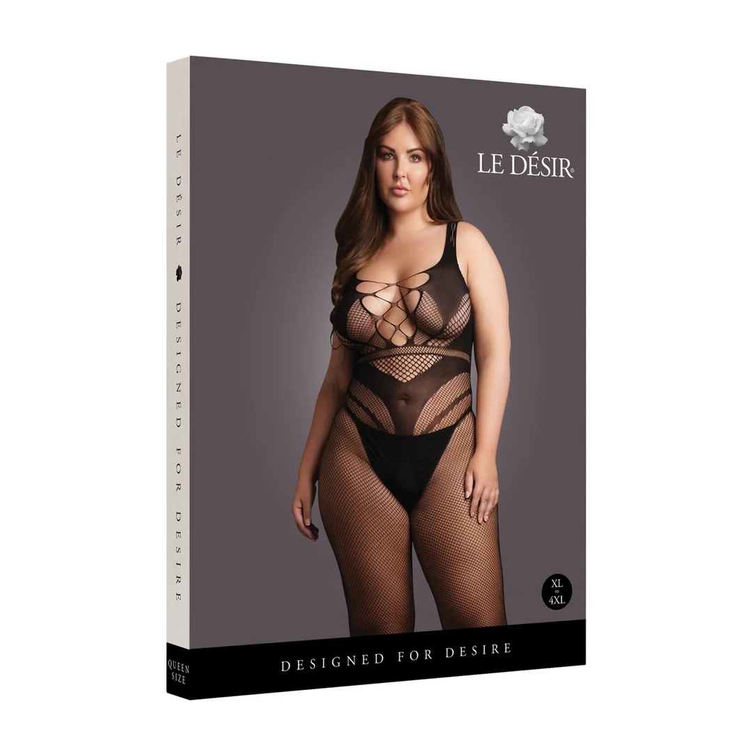 Le Desir Bodystocking Plus Size model z podkreślającymi liniami XL-4XL — zdjęcie 2