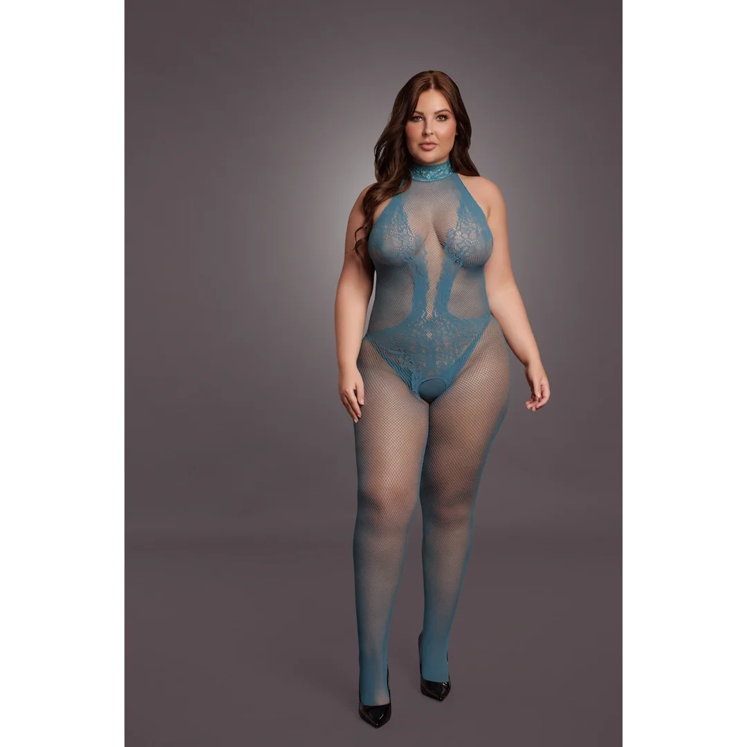 Le Desir Bodystocking Queen Size kabaretka i koronka XL-4XL — zdjęcie 5