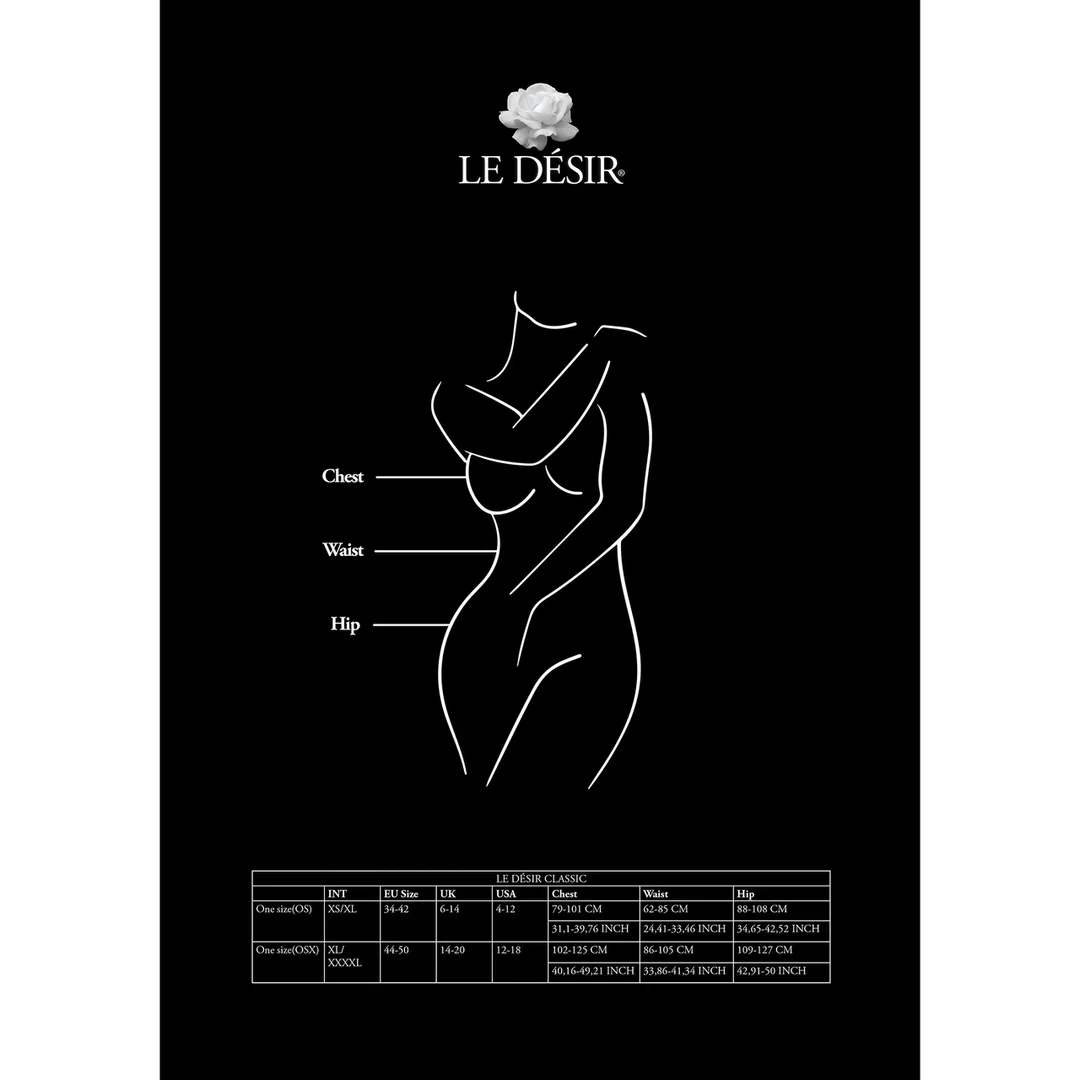 Le Desir Plus Size Bodystocking Koronkowo-Siateczkowy XXL-5XL — zdjęcie 7