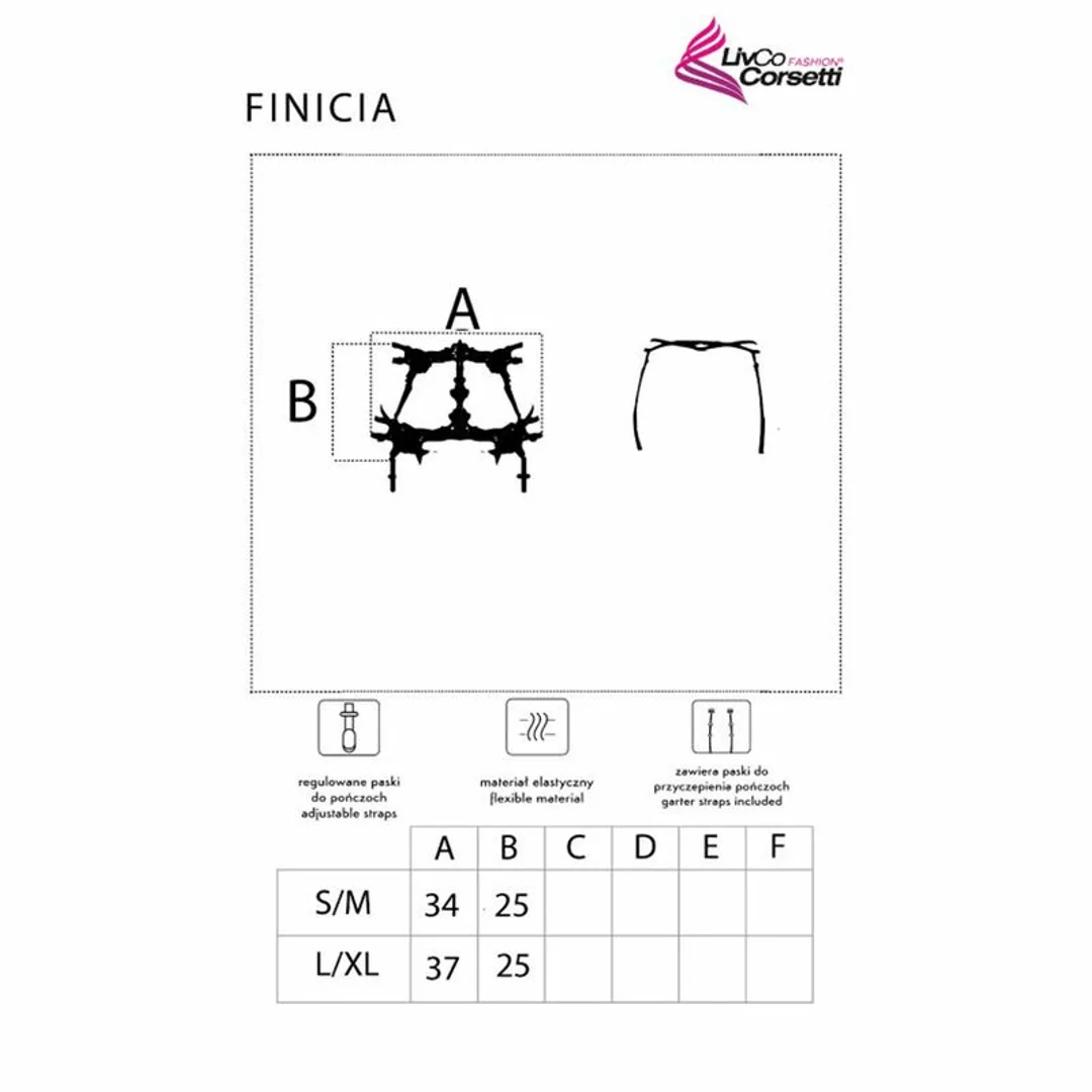 Livco Corsetti Finicia LC90725 elegancki pas do pończoch czarny L/XL — zdjęcie 6