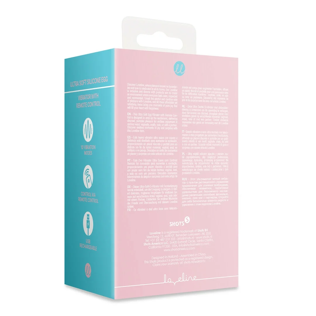 Loveline Ultra Soft Jajeczko z Pilotem Pink Arabesque - Zestaw Wibrujący — zdjęcie 3