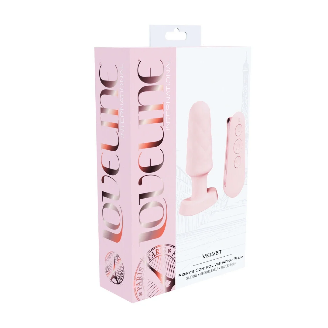 Loveline Velvet Paris Collection - wibrujący korek z pilotem, rożowy — zdjęcie 2