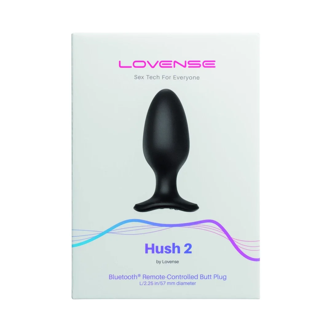 Lovense Hush 2 L 57 mm - zdalna wibrująca zatyczka, Bluetooth, czarna — zdjęcie 7