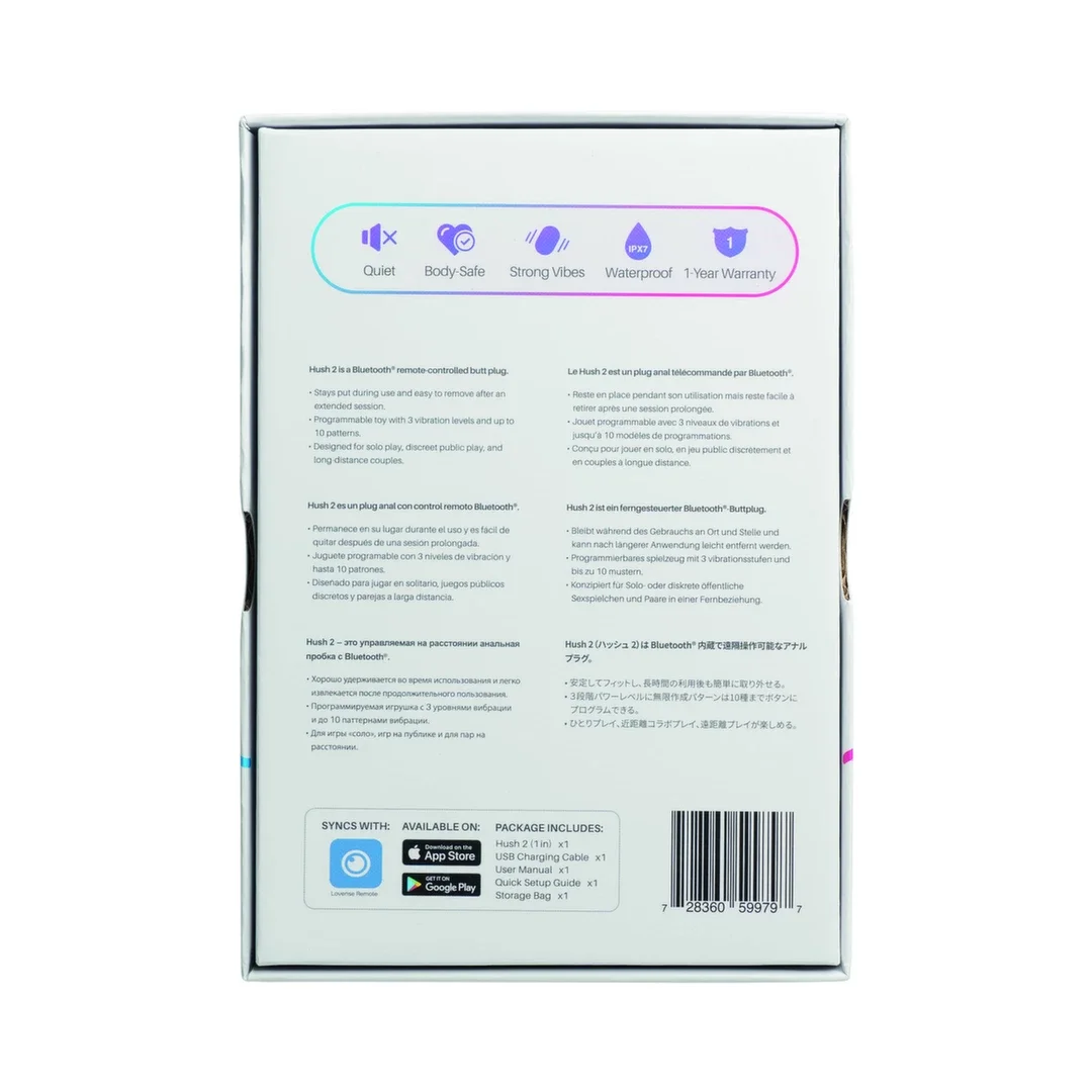 Lovense Hush 2 XS 25 mm - inteligentny korek z systemem Bluetooth — zdjęcie 8