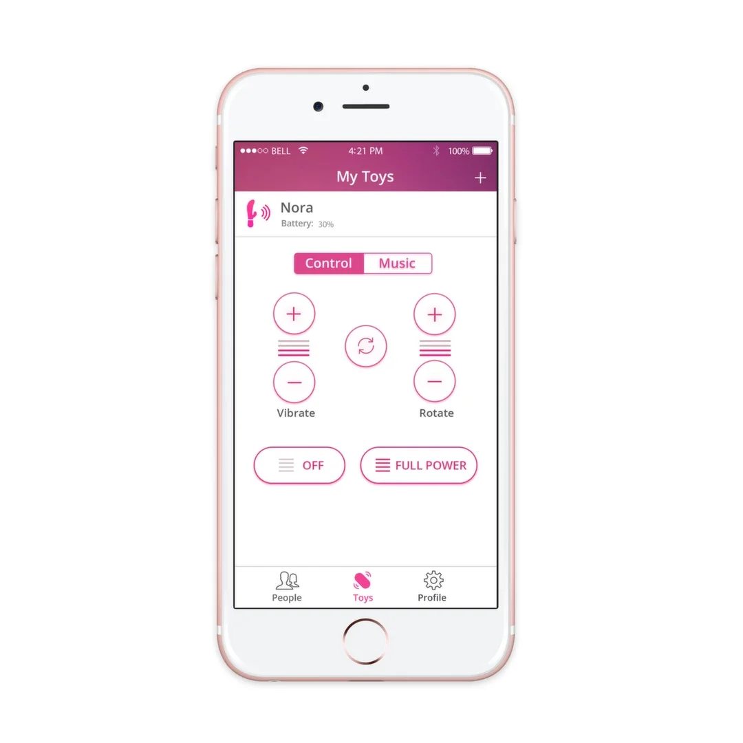 Lovense Nora Vibrator - Model z Bluetooth, podwojna stymulacja, rożowy — zdjęcie 4