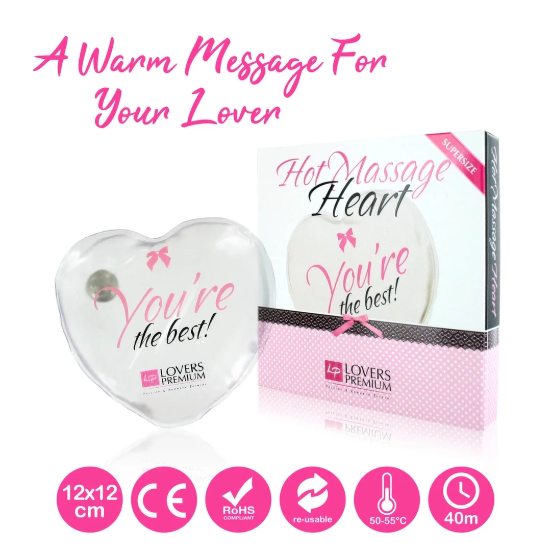 LoversPremium Hot Massage Heart XL podgrzewacz serce 12x12 cm biały — zdjęcie 2